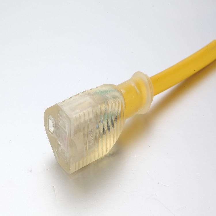 Fabricação profissional transparente de serviço pesado 3 pinos AC Extensão de potência CABO 16A 125V