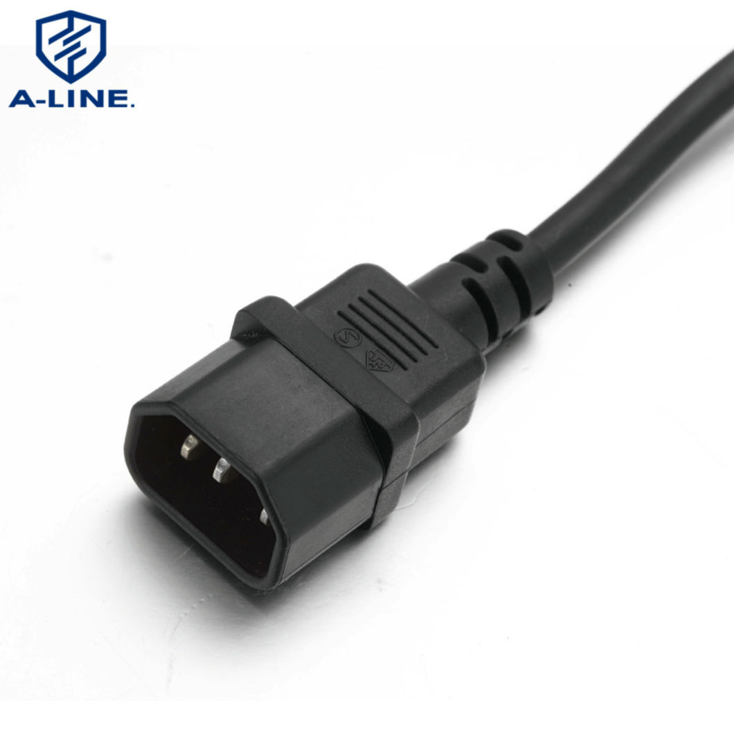 Aprovado pelo conector C14 Crelo de alimentação do conector C14 VDE APROVADO DE PVC APROVADO 