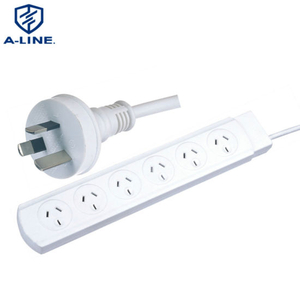 Strip Daya 6-Outlet yang Disetujui SAA 10A yang Tahan Lama untuk Peralatan Rumah Tangga