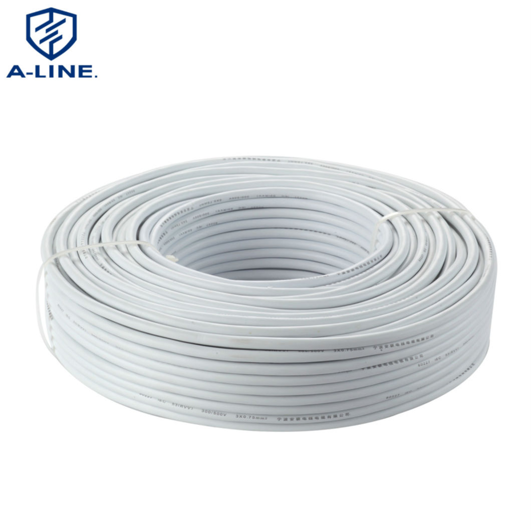 Ambientalmente amigável de PVC isolado 300/300V H03VV-F FIRE elétrico de cobre em encalhos de cobre 