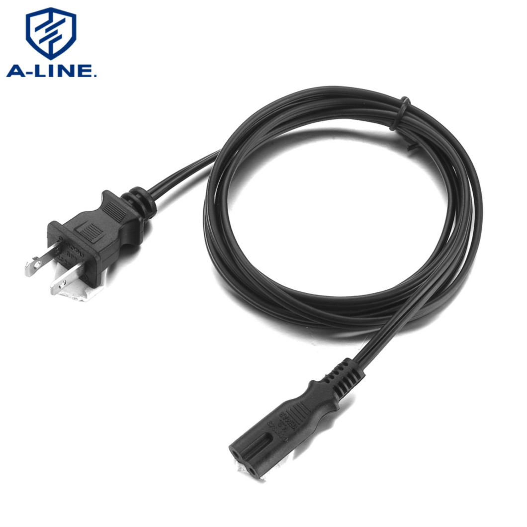 VENDA HOT LEL UL Aprovado Cabo de alimentação de 2 pinos com C7 Connector 