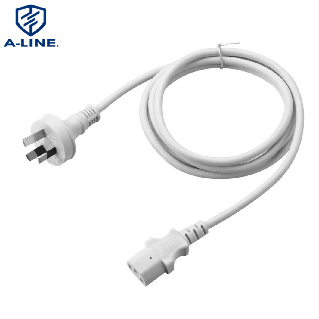 Austrália 10A cabo de alimentação 3 pinos com conector C13 
