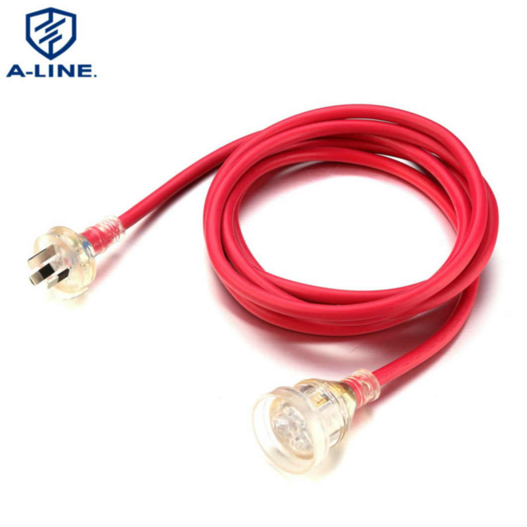Factory Preço Austrália 10A Cordão de extensão de 250v com LED Light 