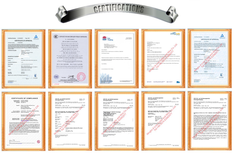 Uma fábrica líder na ISO9001: 2000 certificada por um cabo de extensão de potência padrão internacional conjunto com UL, CCC, CSA, VDE, BSI, PSE, Ket, Sev, SAA, IMQ, Iram, ke