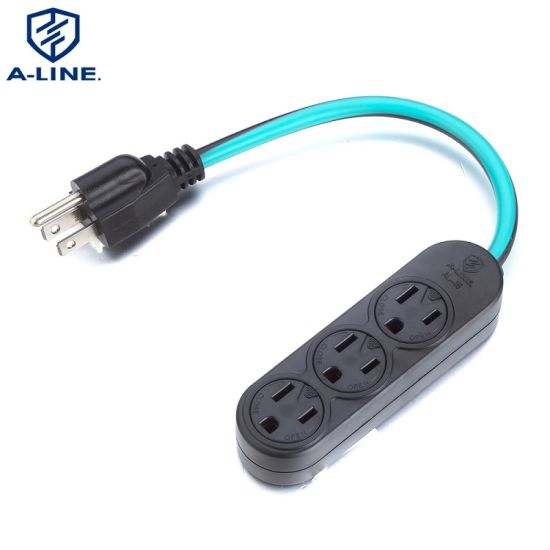 Us Waterproof Outdoor Extension Cord 3 Outlets Power Strip from China